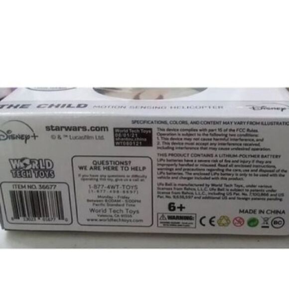 Star Wars Mandalorian The Child Motion Sensing
Helicopter Baby Yoda World Tech - Picture 8 of 11